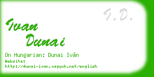 ivan dunai business card